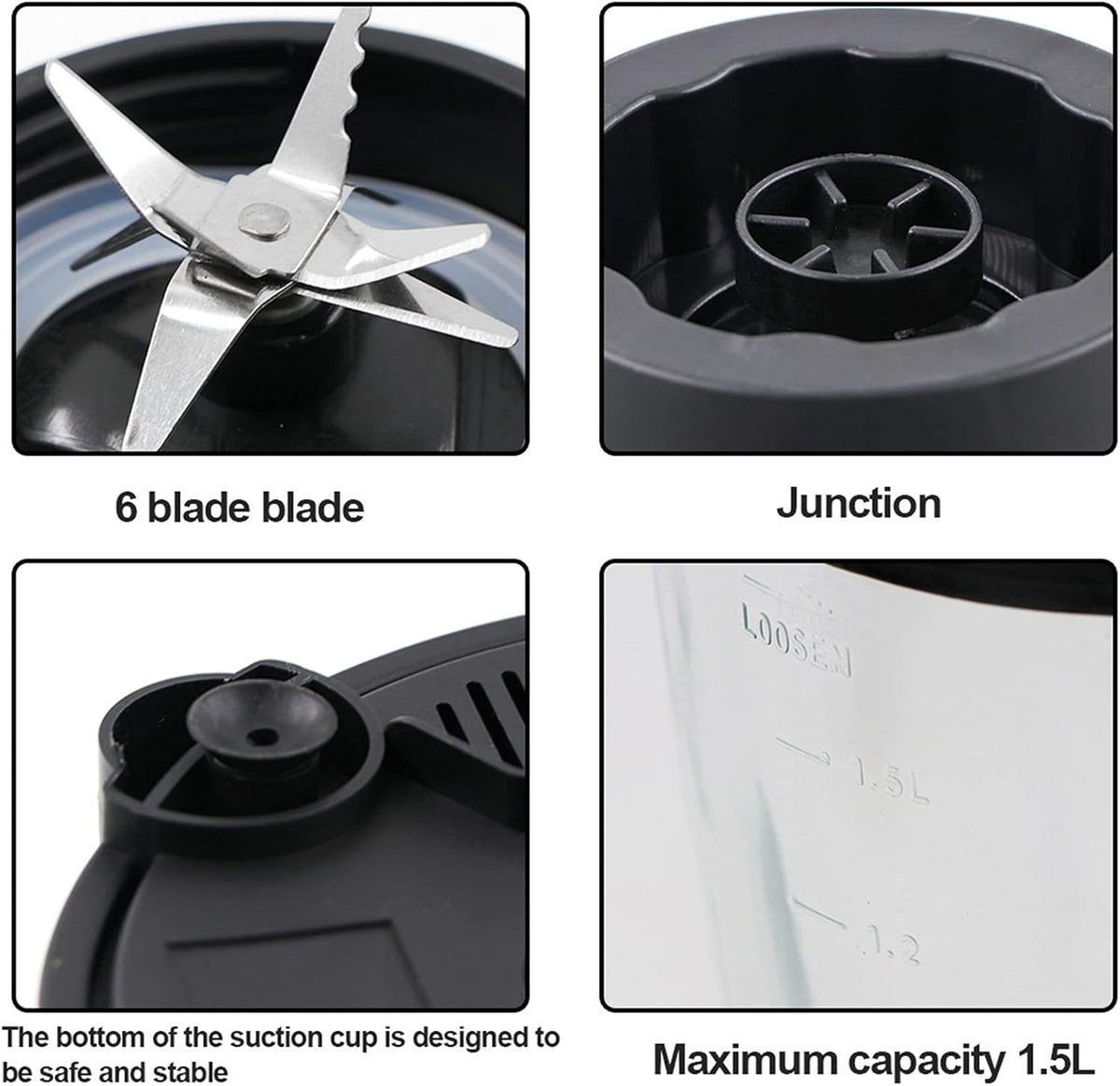 خلاط راس مع وعاء 1.5 لتر