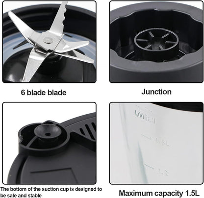 خلاط راس مع وعاء 1.5 لتر